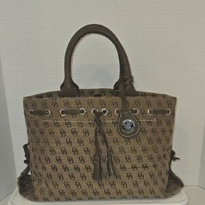 Vintage Y2K Dooney & Burker Brown Monogram Satchel Bag